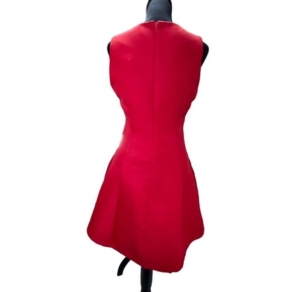 POTTER'S Pot Fit & Flare Dress Red Party Sleeveless Above The Knee Dress Size M - Picture 3 of 6